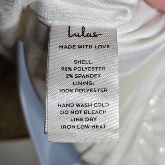 NEW Lulu's Know Your Worth white sequin thick strap square neck mini dress XL - Picture 7 of 14